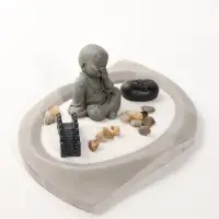 Сад камней &laquo;Смеющийся будда&raquo;, с подставкой для благовоний, 24&times;14.5&times;2 см
