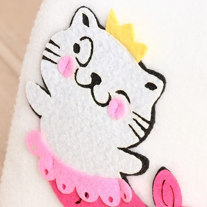 Шапка для бани с аппликацией Шапка для бани с аппликацией "Ариэль"