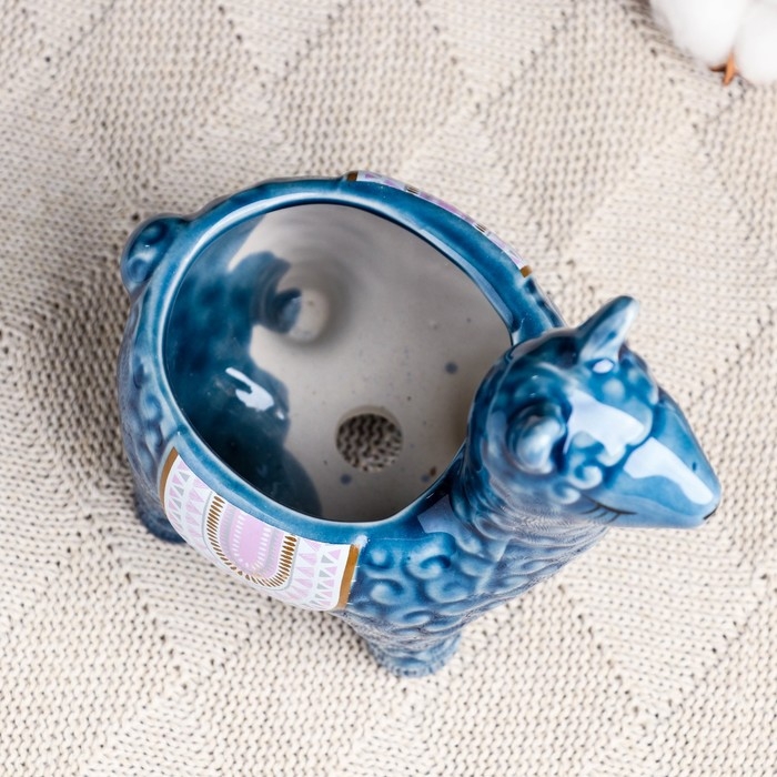 Кашпо  Кашпо "Лама Ама" 14х10х15см, 0,3 л, d-6,5, микс