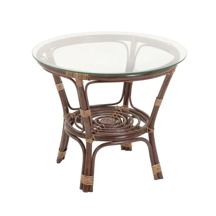 Набор садовой мебели "Bagama": 2 кресла, 1 диван, 1 стол, ротанг тёмный, подушки зелёные