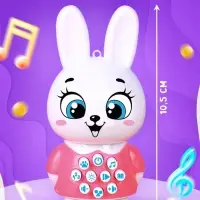 Музыкальная развивающая игрушка детская ZABIAKA &laquo;Зайчик&raquo;, световые и звуковые эффекты, с кнопками