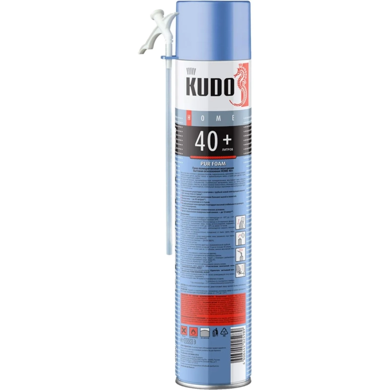Пена монтажная бытовая Kudo Home 40+, всесезонная, 1000 мл 46426