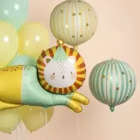 Воздушный шар фольгированный 25" 3D &laquo;Сфера&raquo; светло-желтый сатин