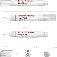 Ручка-корректор 7 мл, ErichKrause EasyMask, с металлическим наконечником, экономичный расход, на основе растворителя