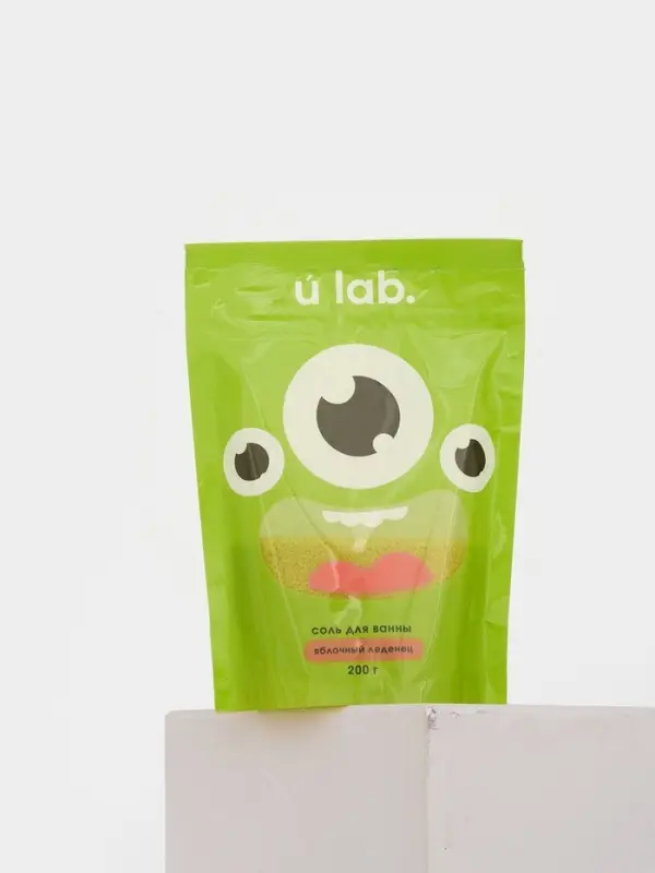 Соль для ванны «Монстрики», 200 г, аромат яблочный леденец, ULAB Соль для ванны «Монстрики», 200 г, аромат яблочный леденец, ULAB