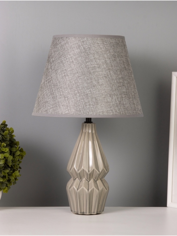 Лампа настольная Лампа настольная "Пастораль" 40Вт Е14 серый 24х24х38см