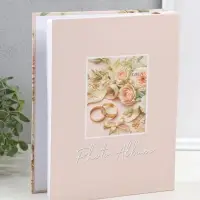 Фотоальбом на 200 фото 10х15 см "Кольца молодых и букет с розами" в коробке 5,5х20,5х26 см   1096272