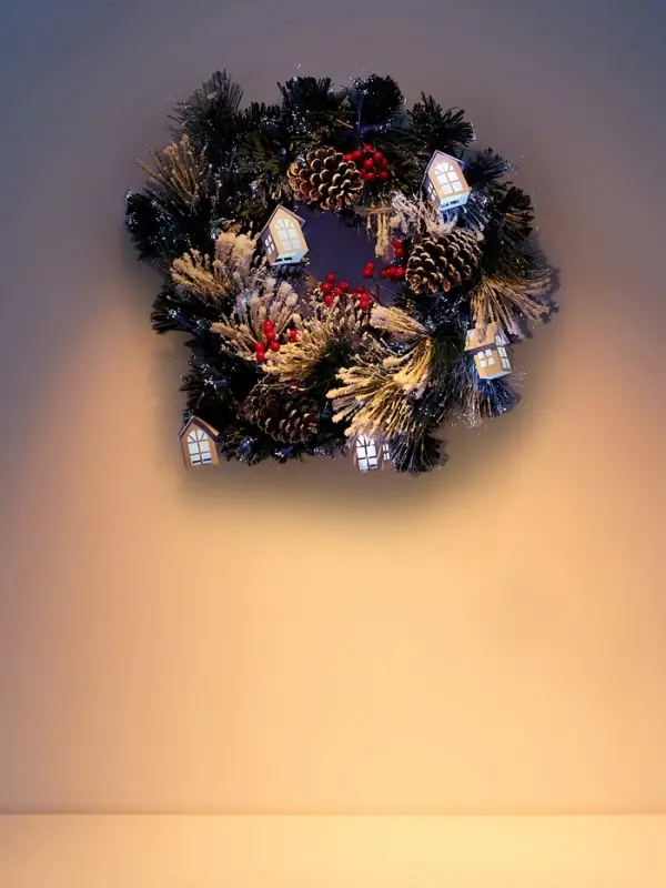 Венок фиброоптический «Заснеженный», d=50 см, 8 режимов Венок фиброоптический «Заснеженный», d=50 см, 8 режимов