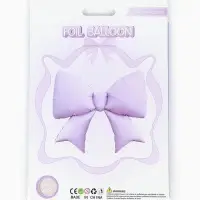 Воздушный шар фольгированный 39" "Бантик" цвет сиреневый