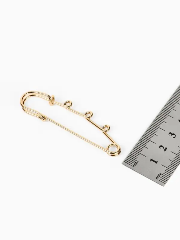 Булавка для подвесок PO-065 №04, (набор 2 шт.) 65&times;5 мм, цвет золото