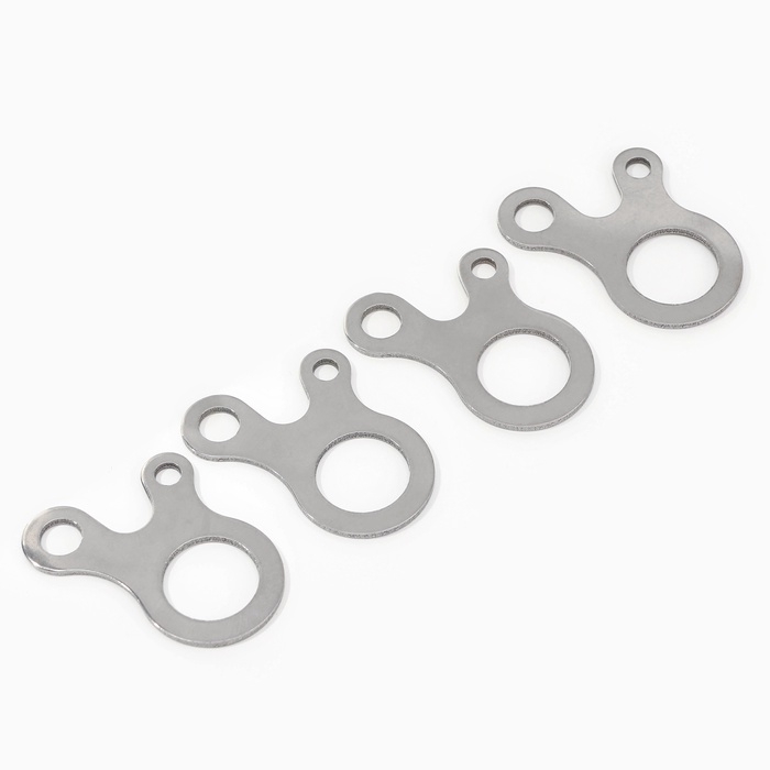 Набор карабинов безузловых Набор карабинов безузловых "Турист", 4 шт, серебристые