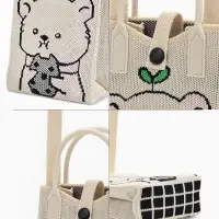 Сумка подр Мишка, 12*4*17, отд на кнопке, дл ремень, белый Сумка подр Мишка, 12*4*17, отд на кнопке, дл ремень, белый