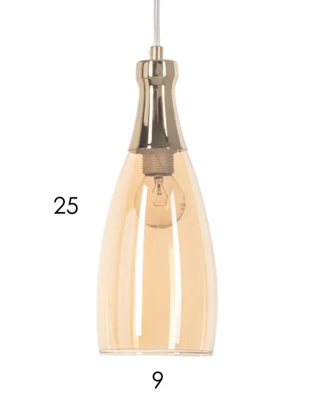 Светильник подвесной 06979/1HQ, 1x40Вт, E14, цвет золото