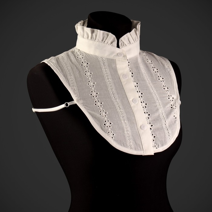 Воротник ложный стойка, ажурный, диаметр горловины = 46 см, 33 × 25,5 см, цвет айвори Воротник ложный стойка, ажурный, диаметр горловины = 46 см, 33 × 25,5 см, цвет айвори