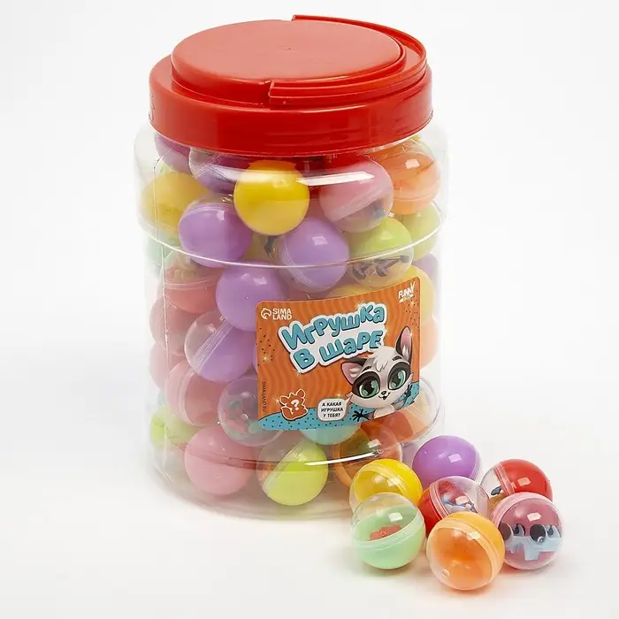 Игрушка - сюрприз «Енотик», в банке, 30 шт., МИКС Игрушка - сюрприз «Енотик», в банке, 30 шт., МИКС