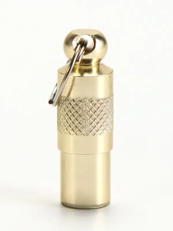 Адресник-капсула под записку, 0.9&times;2.75 см, фасовка 6 шт., металл, цвет МИКС