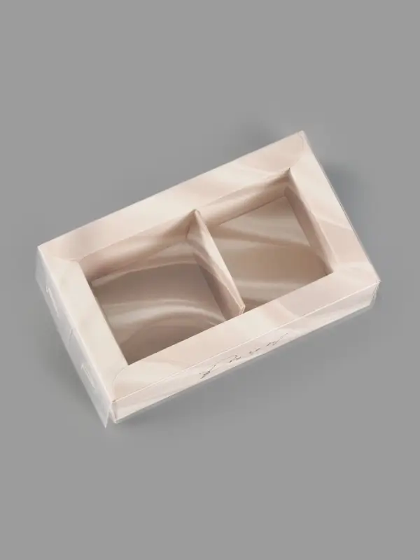 Коробка для 2 конфет с ячейками &laquo;Классика&raquo;, 10&times;6&times;3 см
