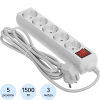Сетевой фильтр Buro 500SL-3-G 3м (5 розеток) серый