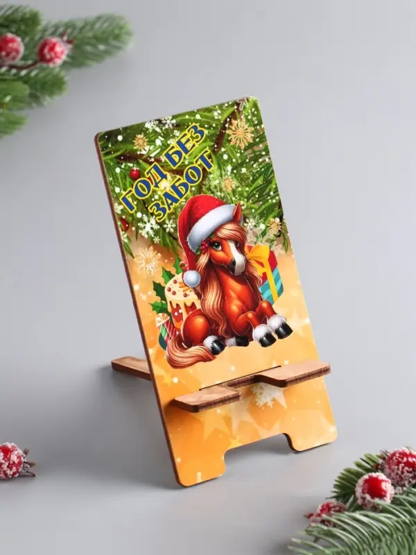 Подставка под сотовый телефон «Год без забот», 15.5×8 см