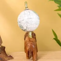 Глобус сувенирный, 11×8×21 см, подставка дерево