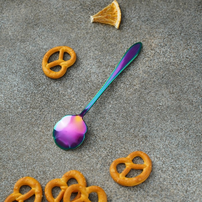 Ложка десертная Magistro &laquo;Цветок&raquo;, длина 12,5 см, цвет хамелеон