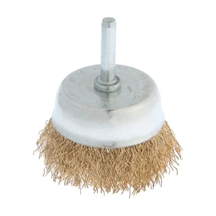 Щетка металлическая для дрели ТУНДРА, со шпилькой, &laquo;чашка&raquo;, 65 мм