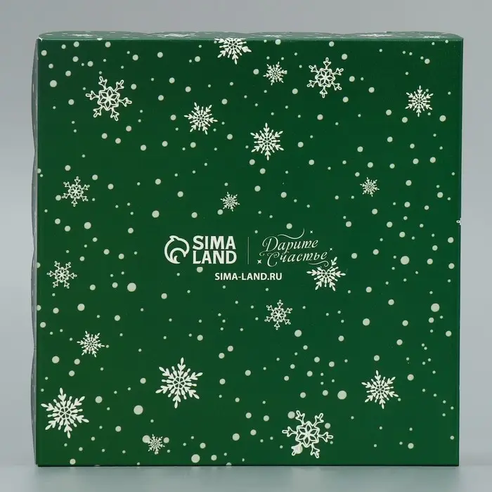 Коробка для кондитерских изделий с пластиковой крышкой «Зайчики», 13 х 13 х 3 см