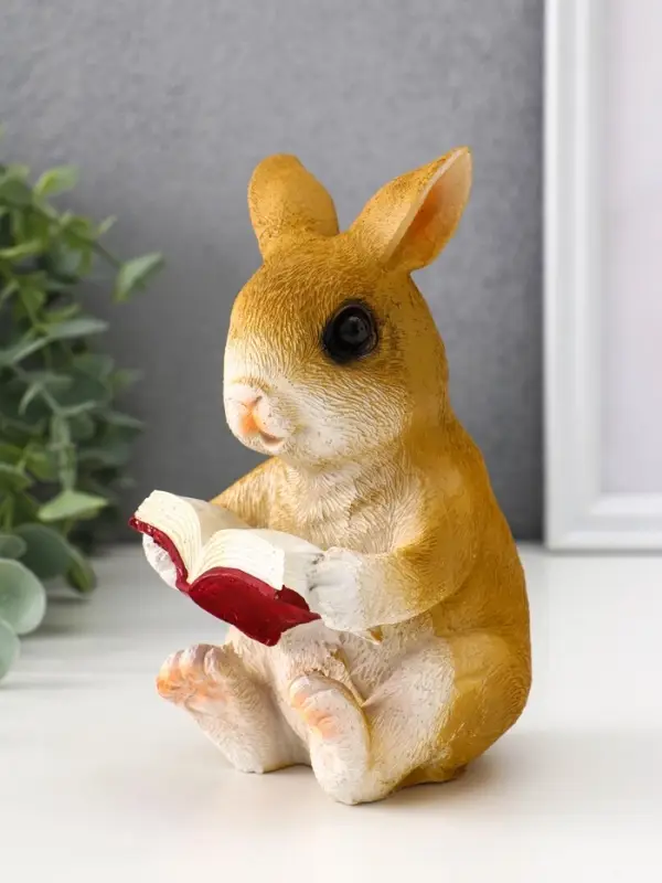 Фигурка полистоун TAKE IT EASY &laquo;Зайка читает книжку&raquo;, 10&times;8&times;15 см