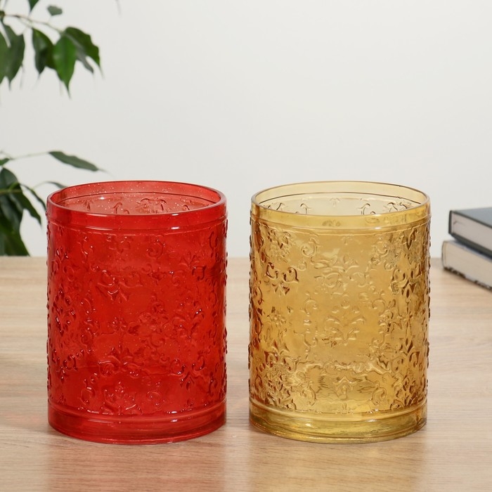 Ваза  Ваза "Джеремми-2" d-11см, h-15см с орнаментом цветной микс