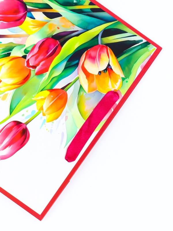 Пакет подарочный ламинированный вертикальный «С праздником!», M 26 × 32 × 12 см