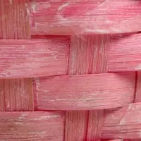 Корзина плетёная для хранения, 13&times;13&times;9.5 см, ручка h=21 см, бамбук, светло - розовая, Greengo