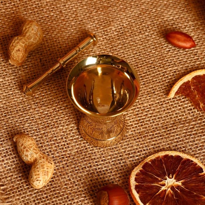 Ступка латунь  Ступка латунь "Блеск" 4,6х4,6х5,5 см