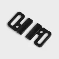 Застёжка для бюстгальтера, пластиковая, 14 мм, 10 шт., чёрная