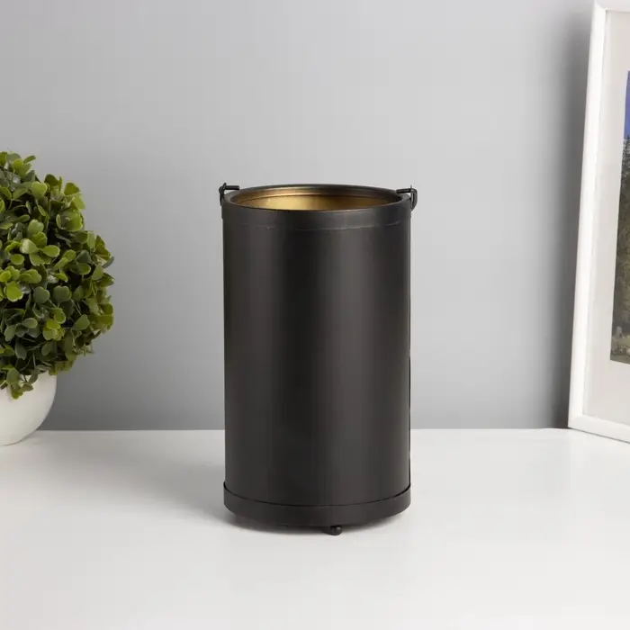 Фигурка световая RISALUX &laquo;Фонарь: Ночной лес&raquo;, LED-ночник, 3&times;ААА, чёрный, 12&times;12&times;20.5 см