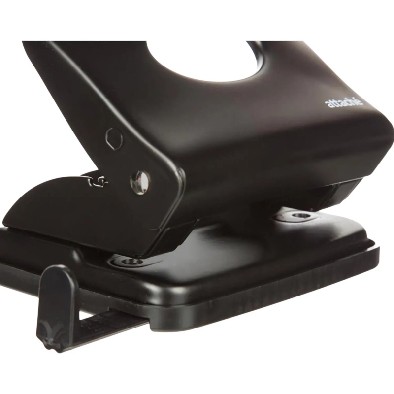 Дырокол металлический Attache до 30 листов, с линейкой, цвет черный