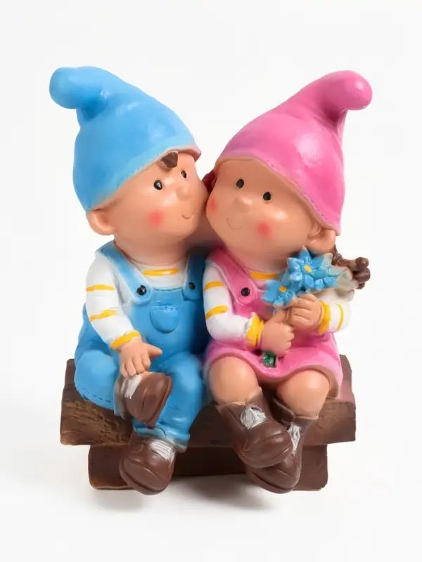 Садовая фигура из гипса &laquo;Девочка с мальчиком на скамейке&raquo;, 26&times;13&times;19 см