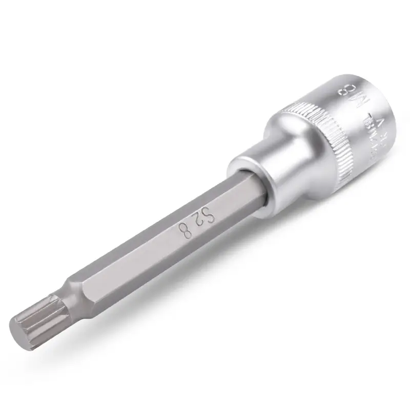 Головка со вставкой 1/2" SPLINE (M8, L=100 мм) AVS BS12M8L