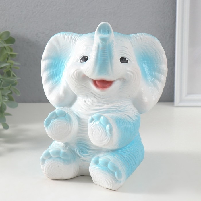 Копилка Копилка "Слоненок" голубой, высота 19 см, ширина 15 см, длина 13 см