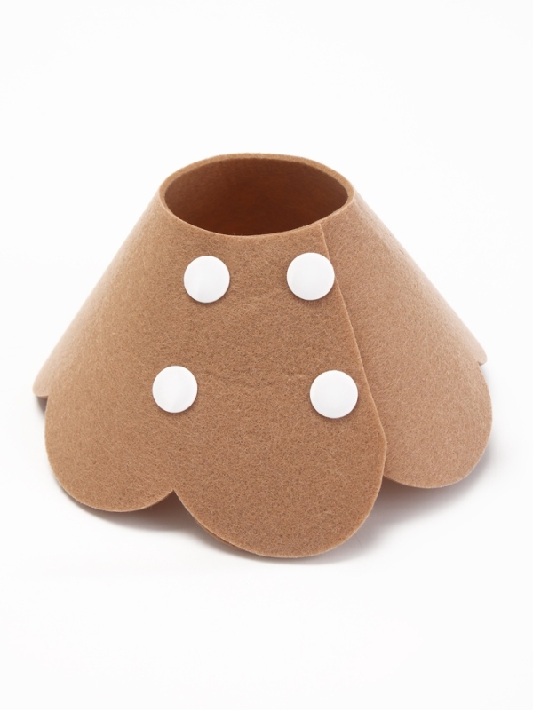 Ветеринарный воротник из фетра  Ветеринарный воротник из фетра "Ромашка", размер L, коричневый