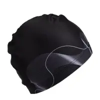 Шапочка для плавания взрослая ONLYTOP Waves, тканевая, обхват 54-60 см