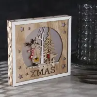 Фигура светодиодная, 22&times;22&times;4 см, свечение тёплое белое