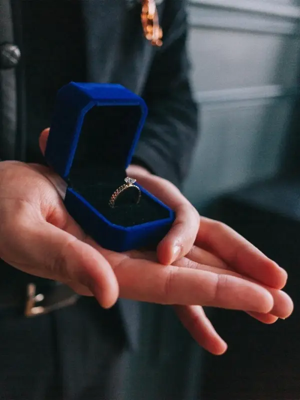 Футляр под кольцо, серьги &laquo;Геометрия&raquo;, бархатный, 5&times;5.5&times;4 см, синий