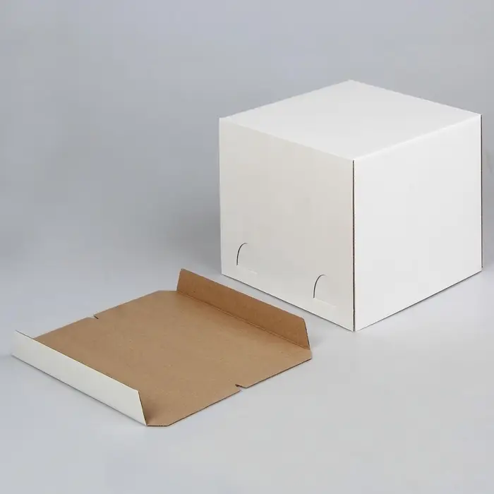 Коробка для торта, белая, 24&times;24&times;20 см