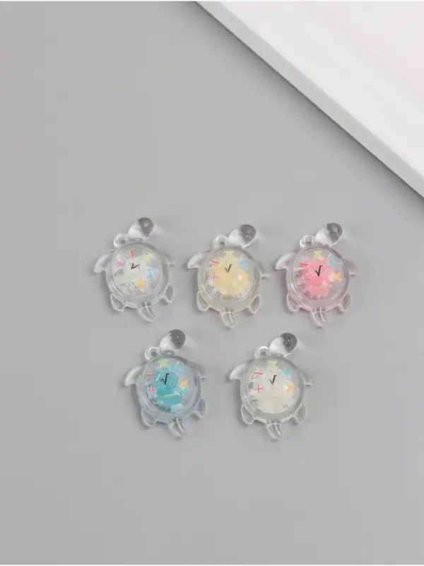 Подвеска для творчества акрил Подвеска для творчества акрил "Улыбчивая черепашка" светится в темноте МИКС 3х2х1 см