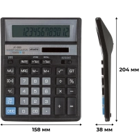 Калькулятор настольный ПОЛН/Р Attache AF-888,14р,дв.пит,204x158мм,черный