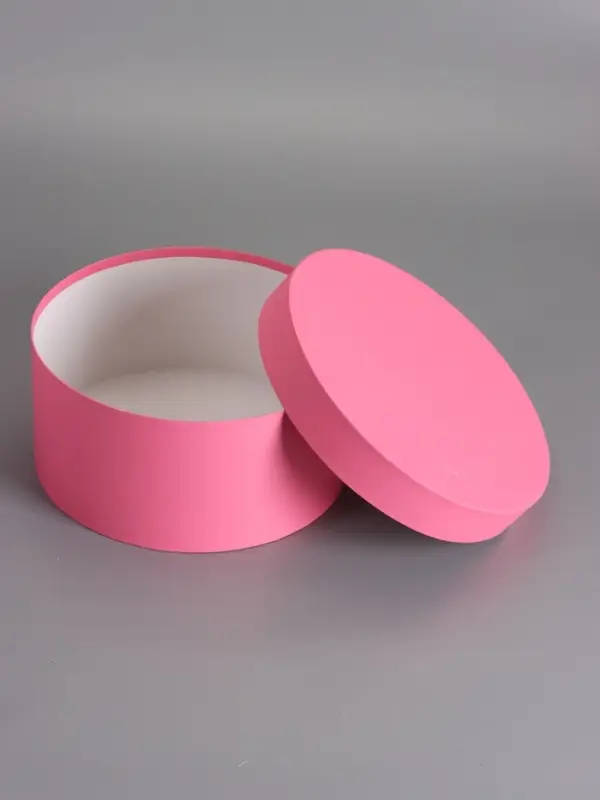 Коробка круглая розовая, 25 х 12 см