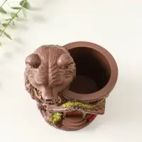 Подставка для мелочей &laquo;Мишка теремок&raquo; 14&times;11 см, коричневый