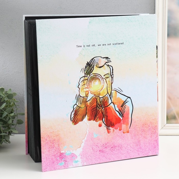 Фотоальбом кожзам на 1000 фото 10х15 см Фотоальбом кожзам на 1000 фото 10х15 см "Улыбайся" 36,2х33,8х6,8 см