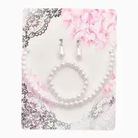 Набор 3 предмета: серьги, бусы, браслет &laquo;Классика&raquo;, белый, 45 см