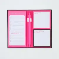 Блок бумаг для записей, стикеры, ручка "Вспомнила записала"